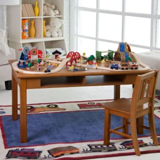 Classic Playtime Pecan Deluxe Train Table   Activity Tables