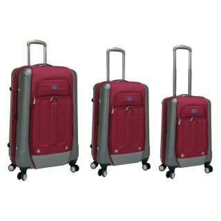 Travelers Club Ford 3 Piece Expandable Hybrid Luggage Set with 4x4 (8) Wheel System   Burgundy   Luggage Sets