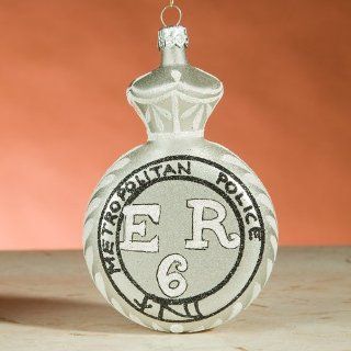Sherlock Holmes Metropolitan Police Exclusive Limited Edition De Carlini Italian Glass Christmas Ornament   Decorative Hanging Ornaments