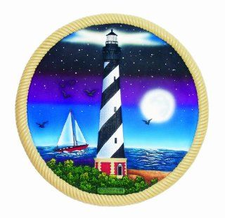 Spoontiques Lighthouse and Moon Stepping Stone : Outdoor Decorative Stones : Patio, Lawn & Garden