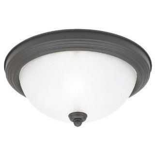 Sea Gull Lighting 77064 831 Stockholm Two Light Ceiling Fixture, Espresso Finish with Satin Etched Glass    