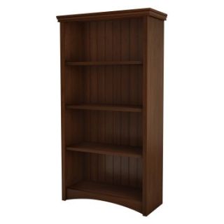 South Shore Gascony Collection 4 Shelf Bookcase Sumptuous Cherry   Bookcases