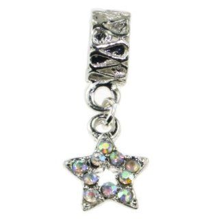Hidden Gems (834) 1 X Silver Plated Dangle Bead, Will Fit Pandora/troll/chamilia Style Charm Bracelets: Jewelry