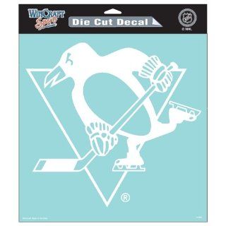 Pittsburgh Penguins Die Cut Decal   8"x8" White : Automotive Decals : Sports & Outdoors