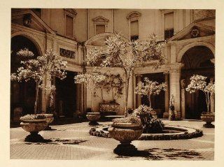 1925 Courtyard Belvedere Italy Vatican City Bramante   Original Photogravure   Prints