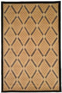 Safavieh Tibetan Collection TB273A Black and Gold Hand Knotted Wool and Silk Area Runner, 2 Feet 6 Inch by 12 Feet   Area Rugs