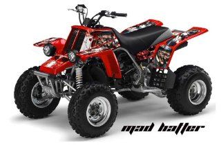 AMR Racing Yamaha Banshee 350 ATV Quad Graphic Kit   Madhatter: Red, White: Automotive