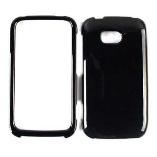 ACCESSORY HARD SHINY CASE COVER FOR NOKIA LUMIA 822 SOLID BLACK: Cell Phones & Accessories