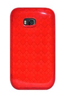 HHI Slim Fit Flexible Jelly Rubber Case for Nokia Lumia 822   Red Checker (Package include a HandHelditems Sketch Stylus Pen): Cell Phones & Accessories