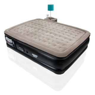 Sharper Image Raised Air Bed with Side Table   Queen   Air Mattresses