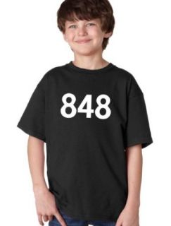 848 AREA CODE Youth Unisex T shirt / Brick Township, Edison, Toms River: Clothing