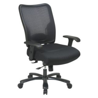 Office Star Double AirGrid Back and Black Mesh Seat Ergonomic Chair   Desk Chairs