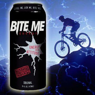 Bite Me Energy Drink Original Flavor, 16 Ounce Cans (Pack of 24) : Grocery & Gourmet Food