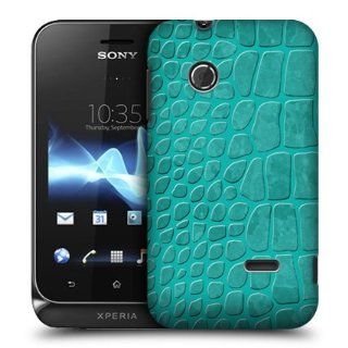Head Case Designs Teal Crocodile Skin Pattern Back Case Cover For Sony Xperia tipo ST21i: Cell Phones & Accessories