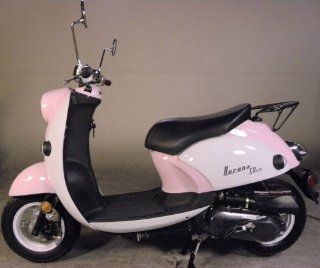 Verona TPGS 827 PINK 49cc Gas 4 Stroke Moped Scooter w/ Rear Luggage Rack : Gas Powered Sports Scooters : Sports & Outdoors