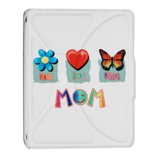 iPad 2 New iPad 3 and iPad 4 Cover Folio Case Mom Hugs Flower Love Heart and Kisses Butterfly: Everything Else