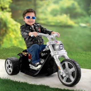 Fisher Price Power Wheels Harley Motorcycle Battery Powered Riding Toy   Black   Battery Powered Riding Toys