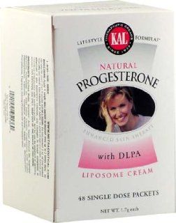 KAL   Progesterone Single Dose Packets Almond   48 packets: Health & Personal Care