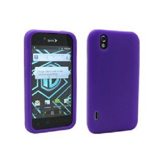 Purple Soft Silicone Gel Skin Cover Case for LG Ignite 855 Marquee LS855 Sprint LG855 Boost L85C NET10 Straight Talk Optimus Black P970 L85C Majestic US855 US Cellular: Cell Phones & Accessories