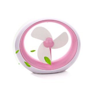 Pink Soft Blades Usb Small Cooling Fan With Smooth Circular Design Usb Or Battery Powered Personal Desk Fan: Computers & Accessories