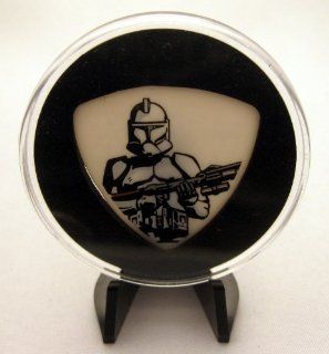 Star Wars Episode II Clone Trooper Guitar Pick #1 With MADE IN USA Display Case & Easel: Everything Else