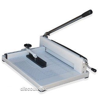 17" HEAVY DUTY INDUSTRIAL PAPER GUILLOTINE CUTTER By Fancierstudio A3 858 : Stack Paper Trimmers : Office Products