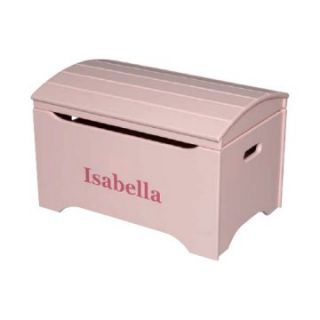 Little Colorado Solid Wood Toy Storage Chest with Personalization   Soft Pink Finish   Toy Storage