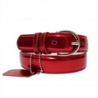 Genuine Leather Women's Dress Belt Basic Colors Metallic Red Large at  Womens Clothing store: Apparel Belts