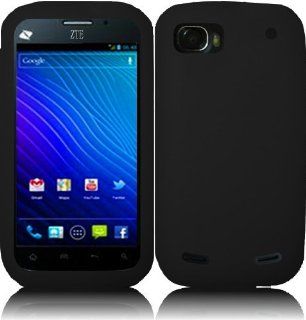 For ZTE Warp Sequent N861 Silicone Jelly Skin Cover Case Black Cell Phones & Accessories