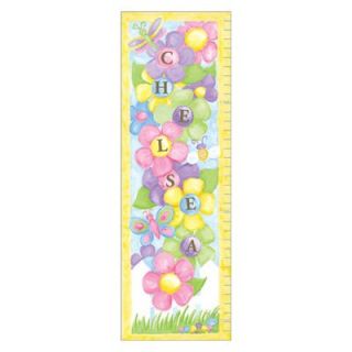 Garden Party Growth Chart Personalized Wall Art   Kids and Nursery Wall Art