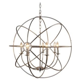 Yosemite Home Decor Shooting Star 7 Light Mini Chandelier   32.7W in.   nickel plated Finish   Chandeliers