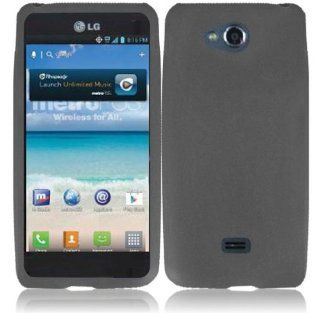For LG Spirit 4G MS870 Silicone Jelly Skin Cover Case Smoke Accessory: Cell Phones & Accessories