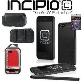 Incipio featherSHINE Case for Apple iPhone 5   Black Incipio Item IPH 871, Leather Horizontal Case that fits your phone with the Incipio Cover on it, Radiation Shield and Stylus Pen. Cell Phones & Accessories