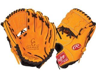 Rawlings Gold Glove Gamer XP 11.25 inch Baseball Glove with 1 piece Solid Web (Black/Orange), Right Hand Throw : Baseball Infielders Gloves : Sports & Outdoors