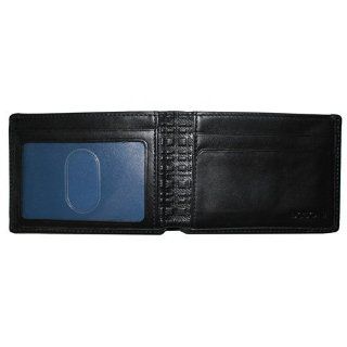 Boconi Collins Calf Slimster Wallet (Black Calf w/blue) Boconi Clothing