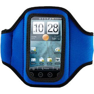 Durable Neoprene Exercise Sports Workout Armband with Adjustable Velcro Strap for Sprint HTC EVO Shift 4G Android Smartphone + SumacLife TM Wisdom Courage Wristband: Cell Phones & Accessories