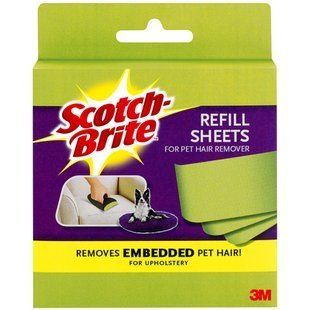 12 Pack Of 3m Scotch Fur Fighter 849rf 8 Hair Remover Refill, 8 sheet (96 sheet In Total) : Pet Hair Removers : Home Improvement