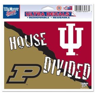 Indiana Vs Purdue "House Divided" Ultra decals 5" x 6"   colored  Other Products  