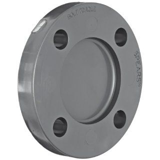Spears 853 Series PVC Pipe Fitting, Blind Flange, Class 150, Schedule 80, Gray, 3": Industrial Pipe Fittings: Industrial & Scientific