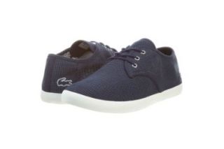 Lacoste Mens Shoes Lace Up Aristide 10 SRM Dark Blue Textile: Oxfords Shoes: Shoes