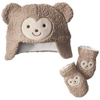 Just One YouTM by Carter's Infant Boys' Monkey Hat and Mittens Set   Brown (6 9 mos) : Infant And Toddler Hats : Baby