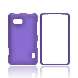 Purple LG Ls860 Cayenne Rubberized Hard Plastic Snap On Shell Case Cover: Cell Phones & Accessories