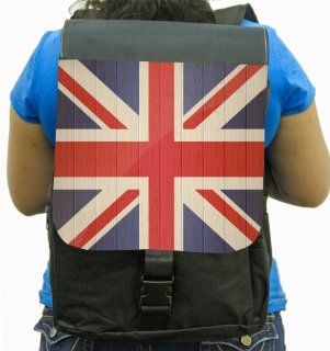 Rikki KnightTM Great Britain Flag On Distressed Wood Back Pack: Office Products