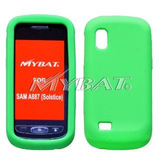 Green Gel Skin Protector Case Soft Rubberized Silicone Cover for Samsung Solstice SGH A887 AT&T: Cell Phones & Accessories