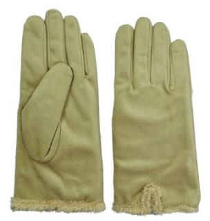 Isotoner Women's Ultra Plush Microluxe Lined Brushed Microfiber Gloves   Beige   Size L