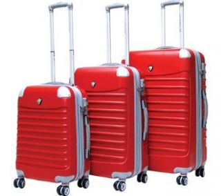 CalPak Sonic II 3 Piece ABS Expandable Hardside Spinner Luggage Set   Red: Clothing