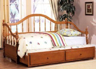 Inland Empire Furniture Hamburg II Dark Cherry Solid Wood Spindle Camel Style Curved BaCalifornia King Daybed w/Trundle Home & Kitchen