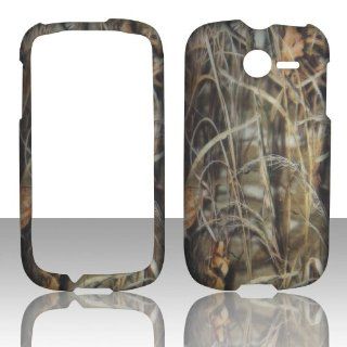 2D Camo Grass Huawei Ascend Y M866 TracFone , U.S.Cellular Case Cover Hard Phone Case Snap on Cover Rubberized Touch Faceplates: Cell Phones & Accessories