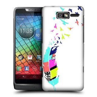 Head Case Designs Bird White Neon Feathers Hard Back Case Cover For Motorola RAZR i XT890: Cell Phones & Accessories