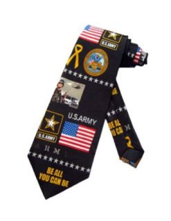 Steven Harris Mens United States Army Ribbon Necktie   Black   One Size Neck Tie: Clothing